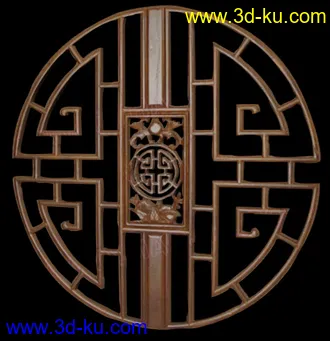 3D打印模型中式木雕花片的图片