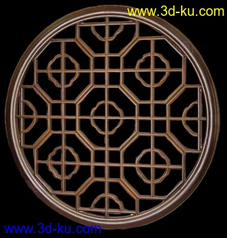 3D打印模型中式木雕花片的图片