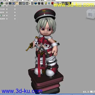 3D打印模型我设计和制作的一个卡通角色，喜欢的回复下咯的图片
