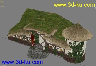 3D打印模型苔藓茅屋一个~~的图片