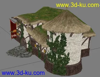 3D打印模型苔藓茅屋一个~~的图片