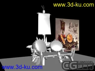 3D打印模型小场景 战鼓 素模的图片