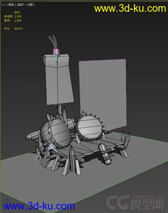 3D打印模型小场景 战鼓 素模的图片
