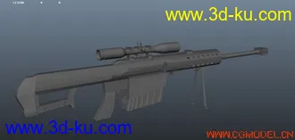 3D打印模型做的一把狙击枪的图片