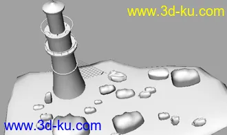 3D打印模型做的灯塔的图片