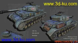 最近制作的纳粹德国Pz.kPtiv.IV坦克模型及贴图的图片
