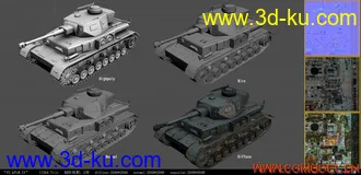 最近制作的纳粹德国Pz.kPtiv.IV坦克模型及贴图的图片