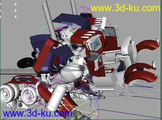3D打印模型【白夜出品】擎天柱变形动画，本人只出MAYA作品的图片