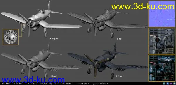 zcsdaczww最新作品：美国海军F4U“野猫”式战斗机模型的图片2