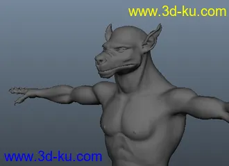 3D打印模型一个狼人的精模的图片