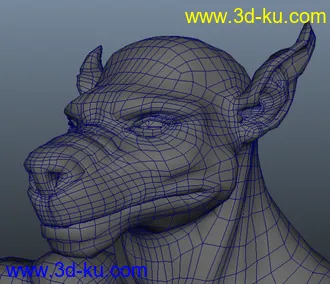 3D打印模型一个狼人的精模的图片