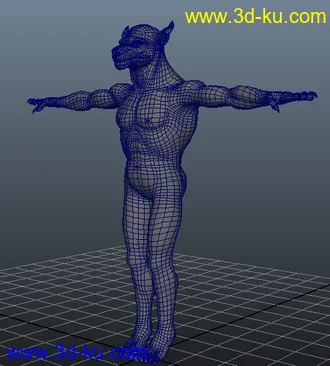 3D打印模型一个狼人的精模的图片