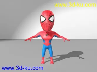 3D打印模型发个Q版蜘蛛侠的图片