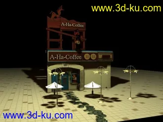 3D打印模型一个自己做的咖啡厅门头  总下别人不贡献下不好意思~的图片