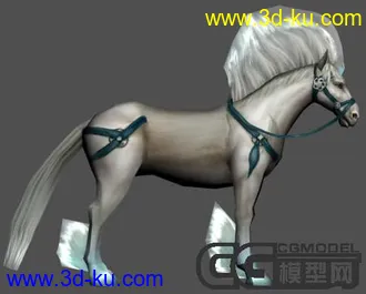 3D打印模型《诛仙》白马，附参考照片的图片