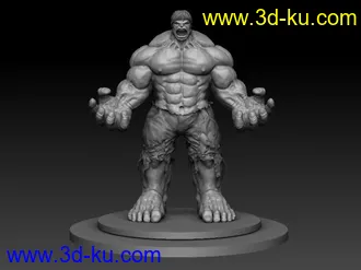 3D打印模型第一次做绿巨人的图片