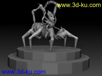 3D打印模型蝎子王 用ZB导出OBJ再用maya看的图片