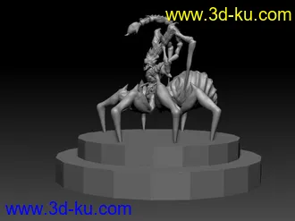 3D打印模型蝎子王 用ZB导出OBJ再用maya看的图片