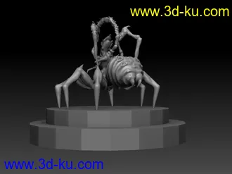 3D打印模型蝎子王 用ZB导出OBJ再用maya看的图片