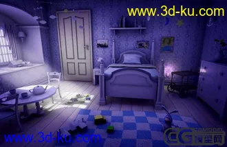 3D打印模型很久没来了，给大家发个《怪兽公司》里的卧室的图片