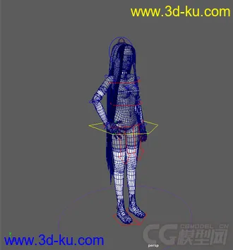 3D打印模型以前做的rider姐~~~maya7.0源文件+obj的图片