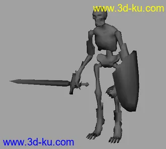 3D打印模型游戏人物与怪兽低模的图片