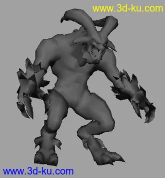 3D打印模型游戏人物与怪兽低模的图片