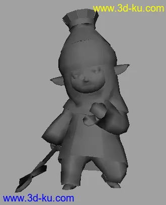 3D打印模型游戏人物与怪兽低模的图片