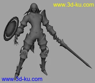 3D打印模型游戏人物与怪兽低模的图片