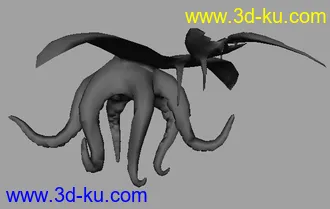 3D打印模型游戏人物与怪兽低模的图片