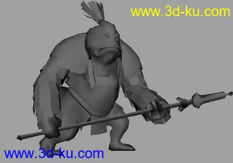 3D打印模型游戏人物与怪兽低模的图片