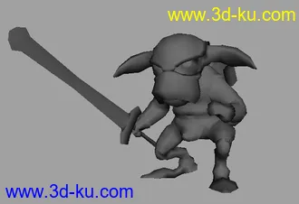 3D打印模型游戏人物与怪兽低模的图片