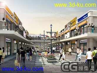 商业街模型!!!带贴图~~的图片