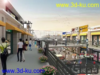 商业街模型!!!带贴图~~的图片