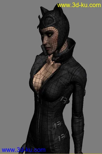 3D打印模型猫女 四边面 带法线 和 贴图 MAX8的图片