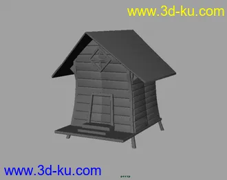 3D打印模型小木屋的图片