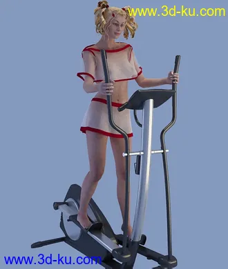 3D打印模型运动的女孩的图片