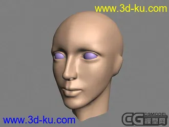 3D打印模型原创的美女头高低模max9的图片