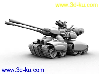 3D打印模型有点小卡通意思的坦克的图片