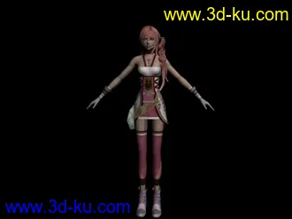 3D打印模型FF13-2 Lighting Serah Snow Caius Hope(已更新)的图片
