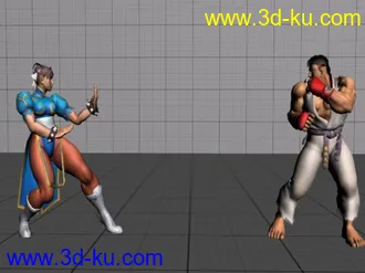 3D打印模型超级街霸4 春丽VS隆的图片