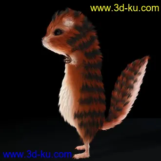 3D打印模型松鼠（fur）的图片