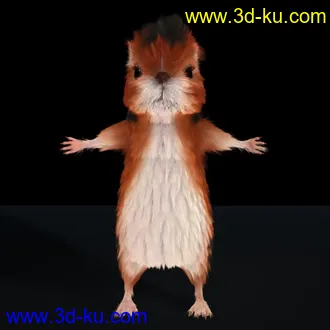 3D打印模型松鼠（fur）的图片