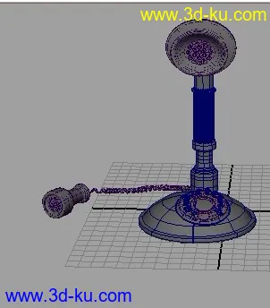 老式电话。模型的图片1