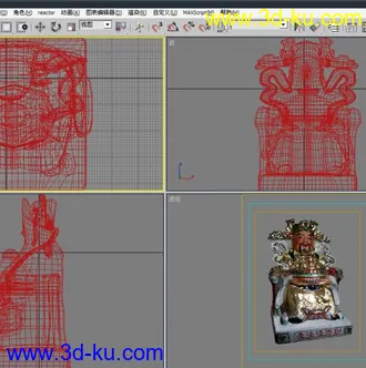 3D打印模型财神像(带贴图的）不知道有发没有的图片