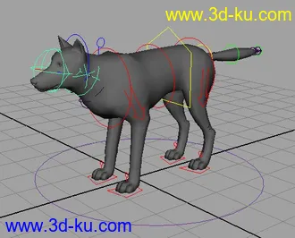 3D打印模型绑定的狗的图片