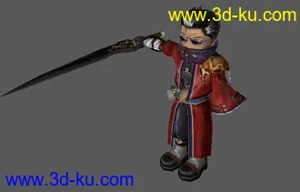 3D打印模型ff&dq富豪街 可爱Q版人物（绑定骨骼）的图片