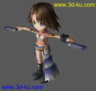 3D打印模型ff&dq富豪街 可爱Q版人物（绑定骨骼）的图片