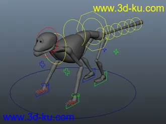 3D打印模型猴子绑定rig的图片
