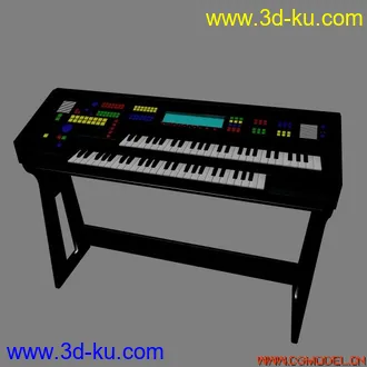 3D打印模型一套电子乐器 键盘 电子鼓 吉他 贝斯 DJ调音台的图片